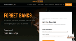 Desktop Screenshot of ironwoodfinance.com